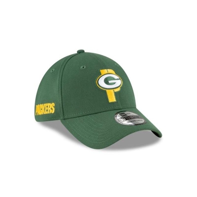 Green Green Bay Packers Hat - New Era NFL Logo Mix 39THIRTY Stretch Fit Caps USA3104287